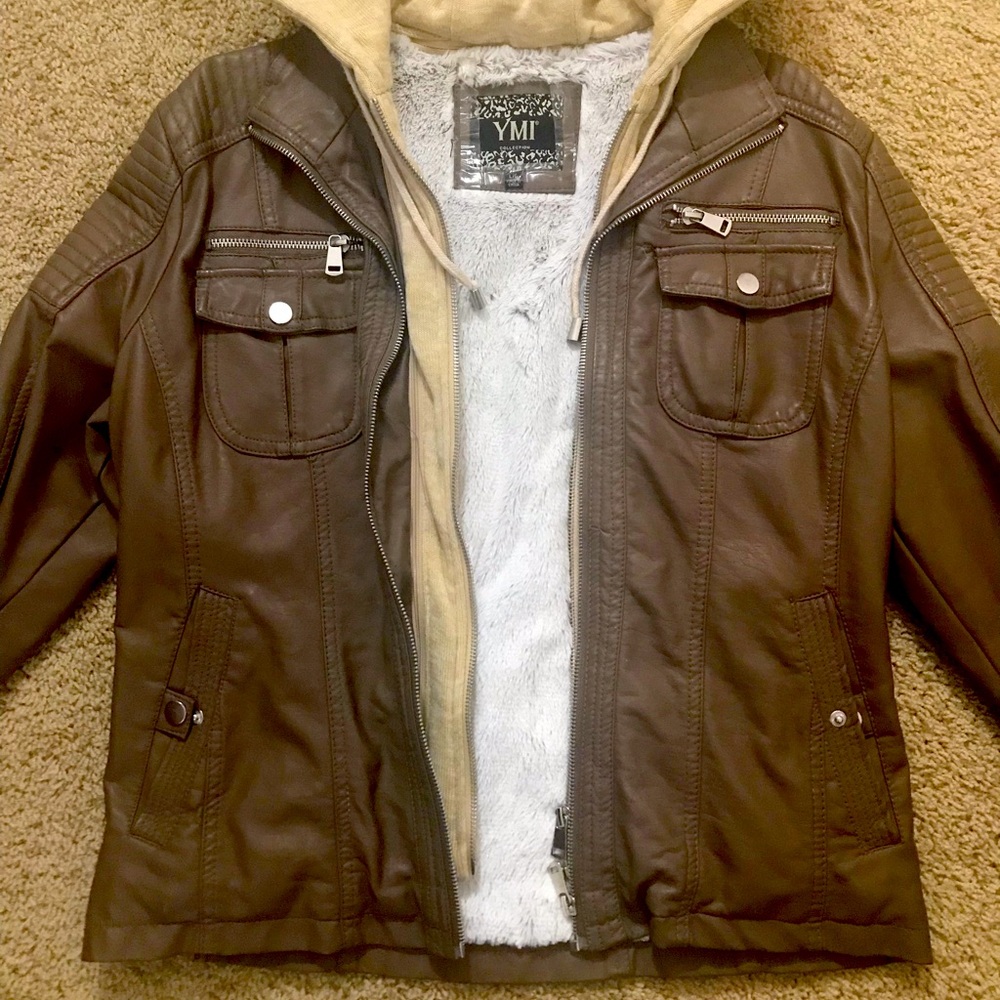 Faux leather jacket